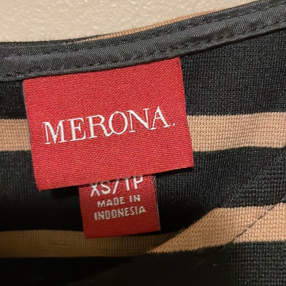 Merona Black and Brown Striped Sleeveless Dress - Picture 4 of 6